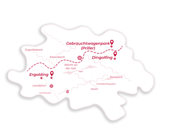 Unsere Standorte in der Region – Übersichtskarte